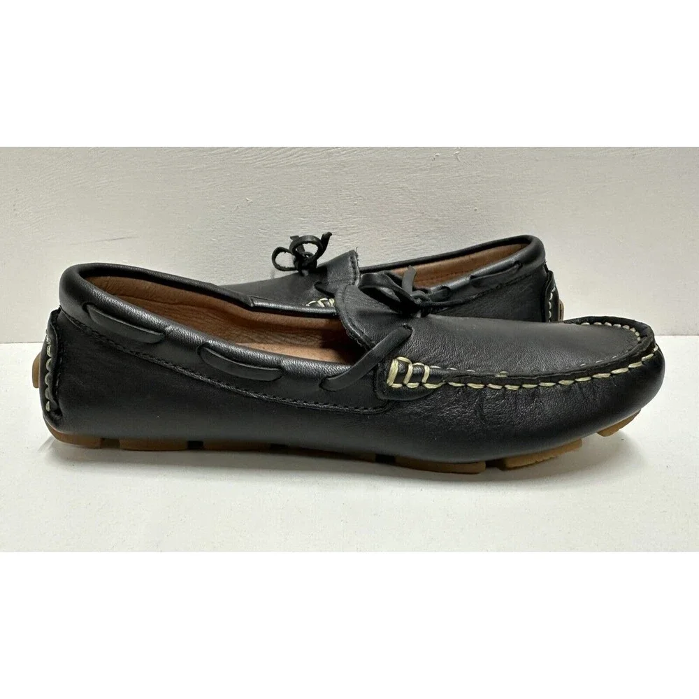 Mighty Joe boys size EU 31 US 13 black leather slip on moccasins shoes